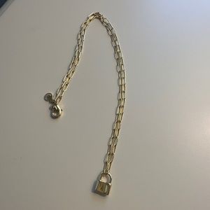 Gorjana Kara Padlock Charm Necklace in Gold